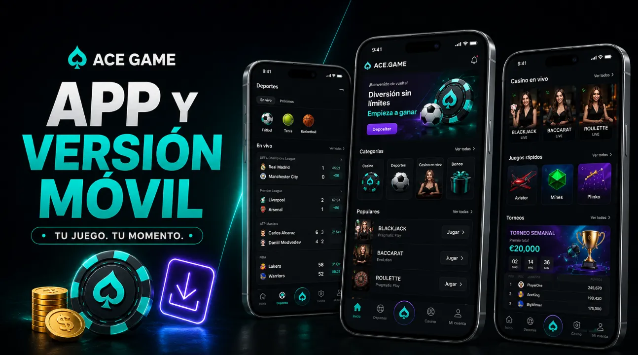 Ace Game app y versión móvil