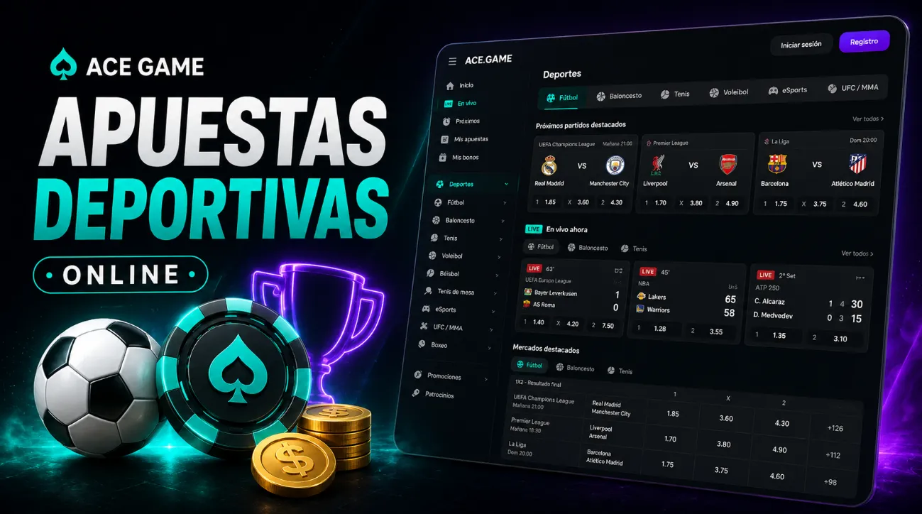 Apuestas deportivas en Ace Game online