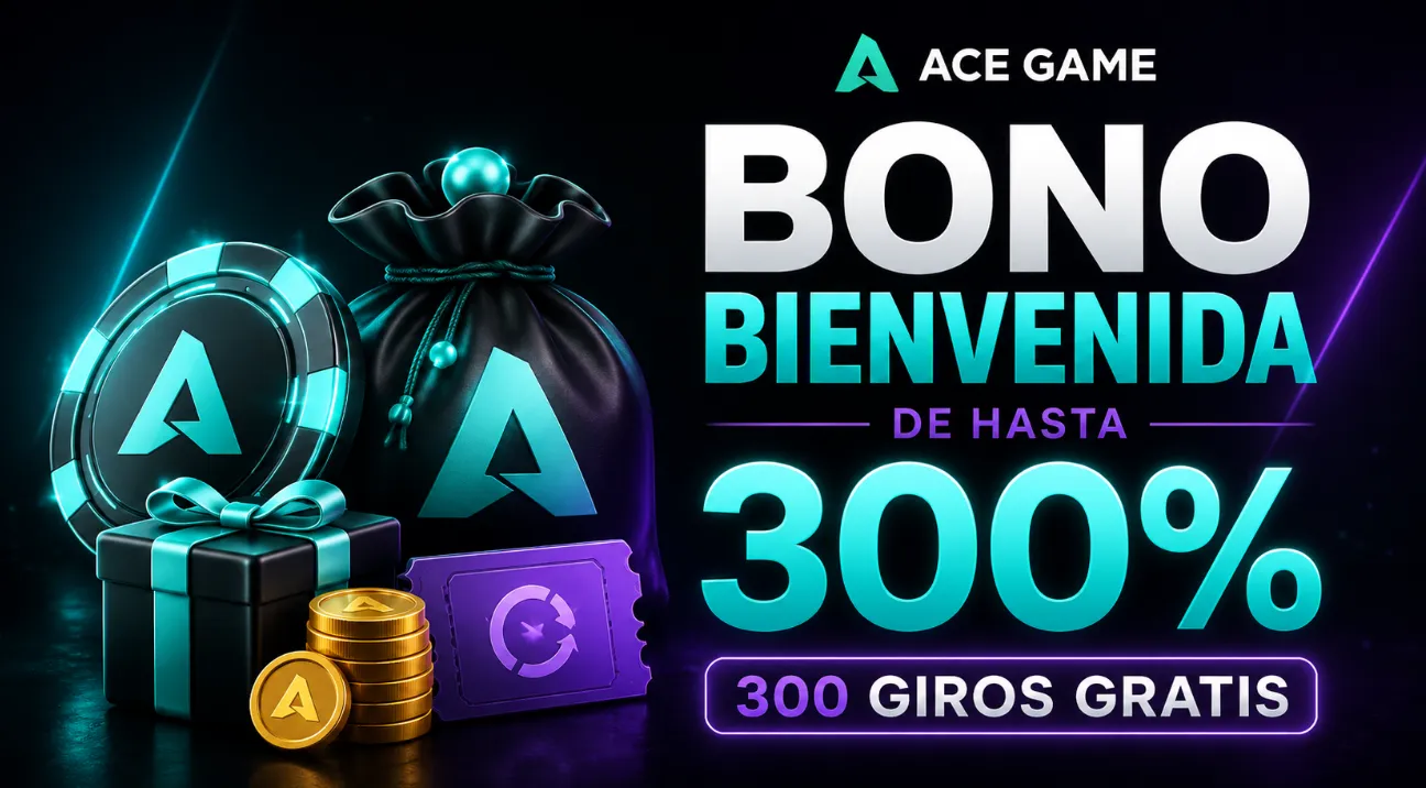 Bono de bienvenida de hasta 300 por ciento y 300 giros gratis